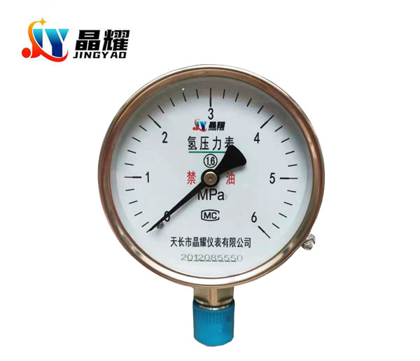 YH-100氫氣壓力表